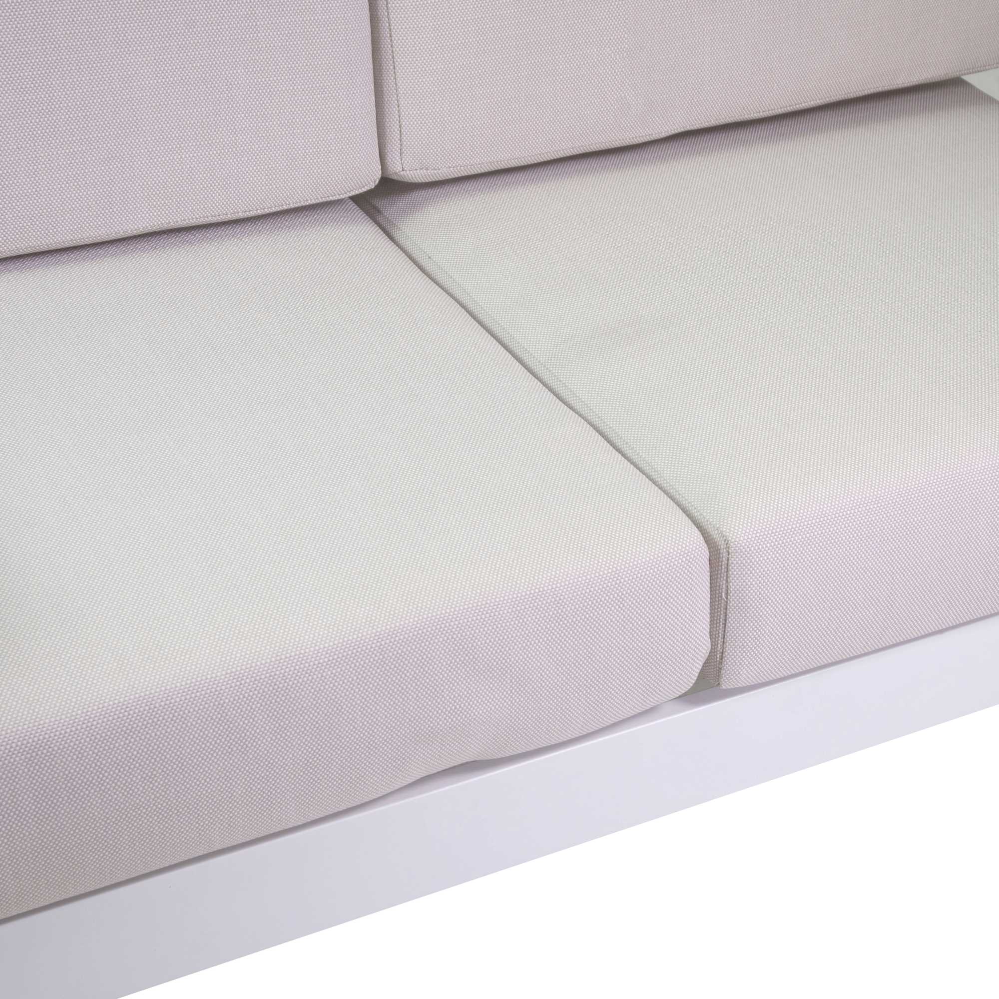 Salotto alluminio El Paso 2 posti bianco con cuscini