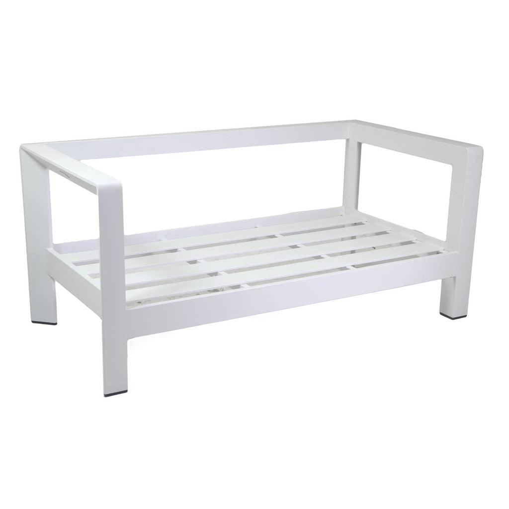 Salotto alluminio El Paso 2 posti bianco con cuscini