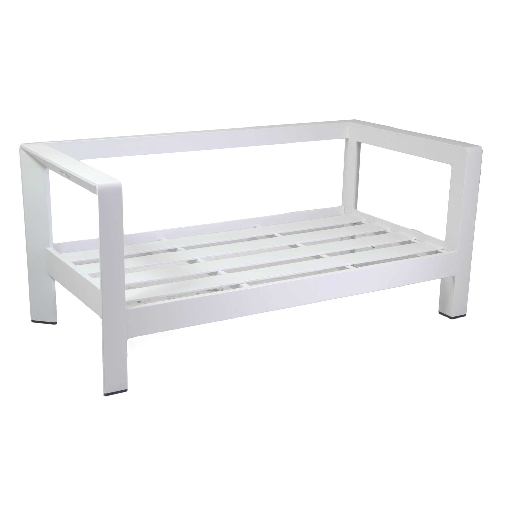 Salotto alluminio El Paso 2 posti bianco con cuscini