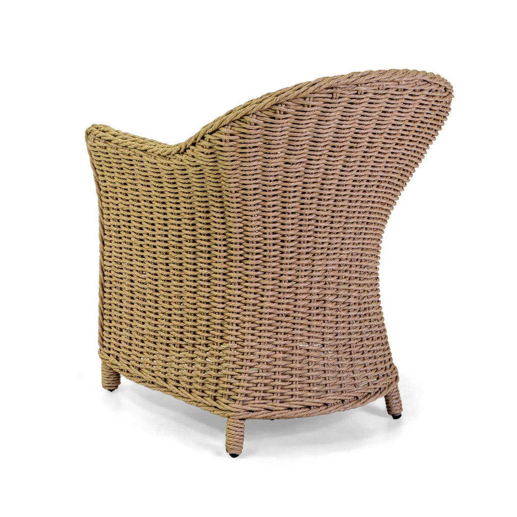 Poltrona polyrattan Oakland naturale c/cuscino cm63x69h82