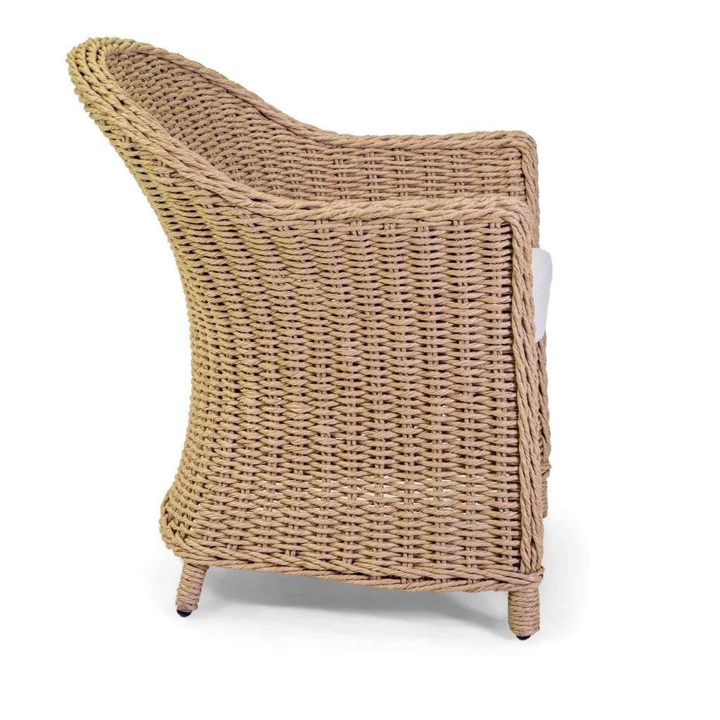 Poltrona polyrattan Oakland naturale c/cuscino cm63x69h82