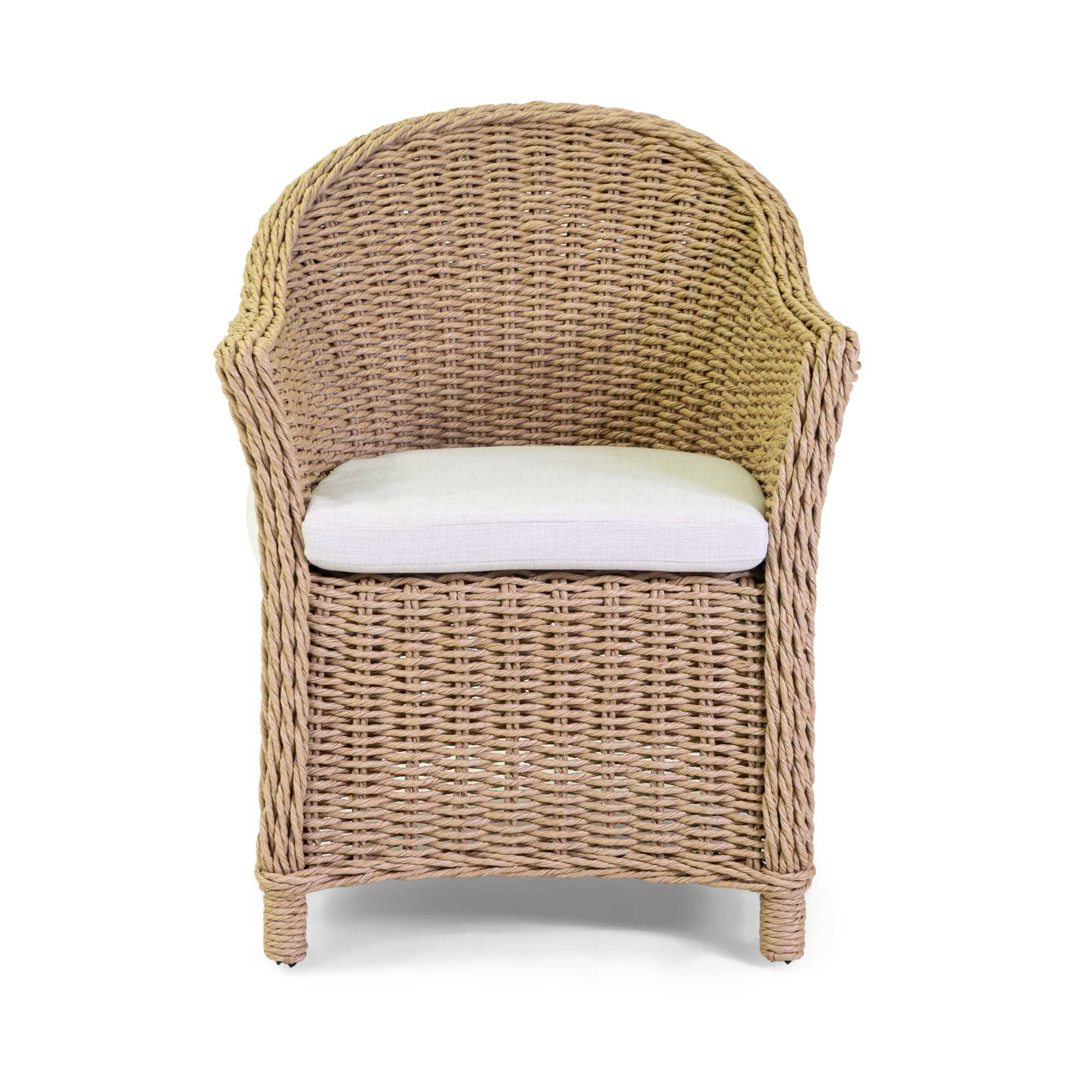 Poltrona polyrattan Oakland naturale c/cuscino cm63x69h82