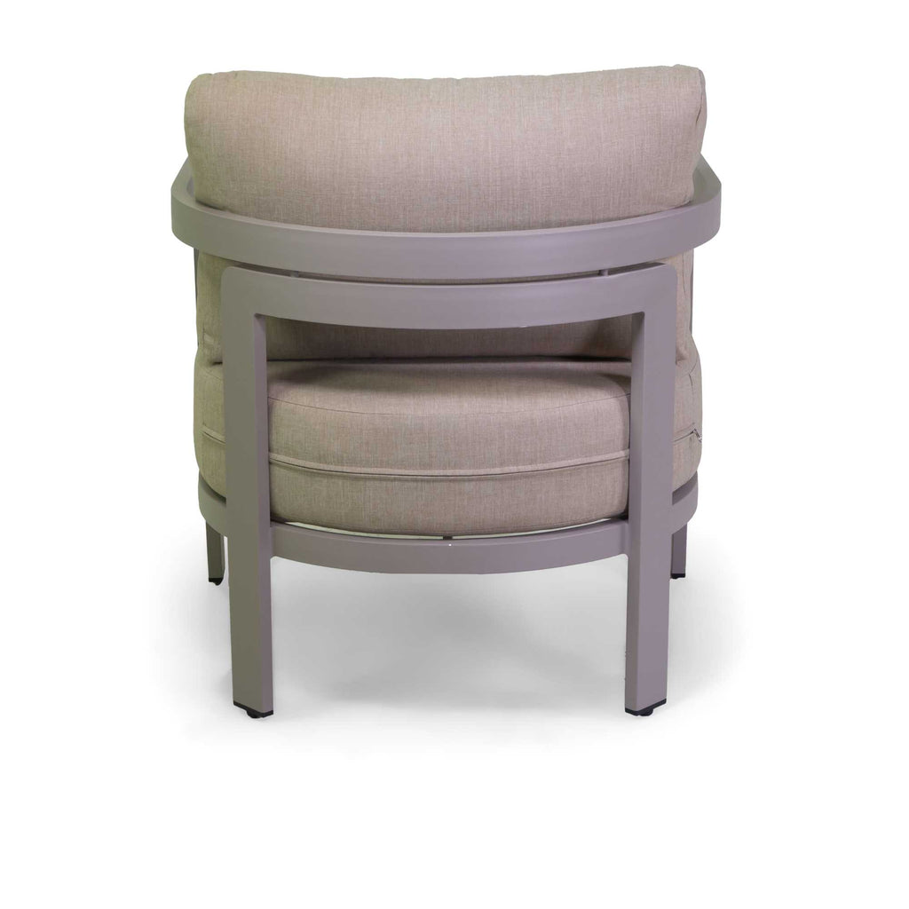 Salotto alluminio Aledo 2 posti tortorac/cuscini beige