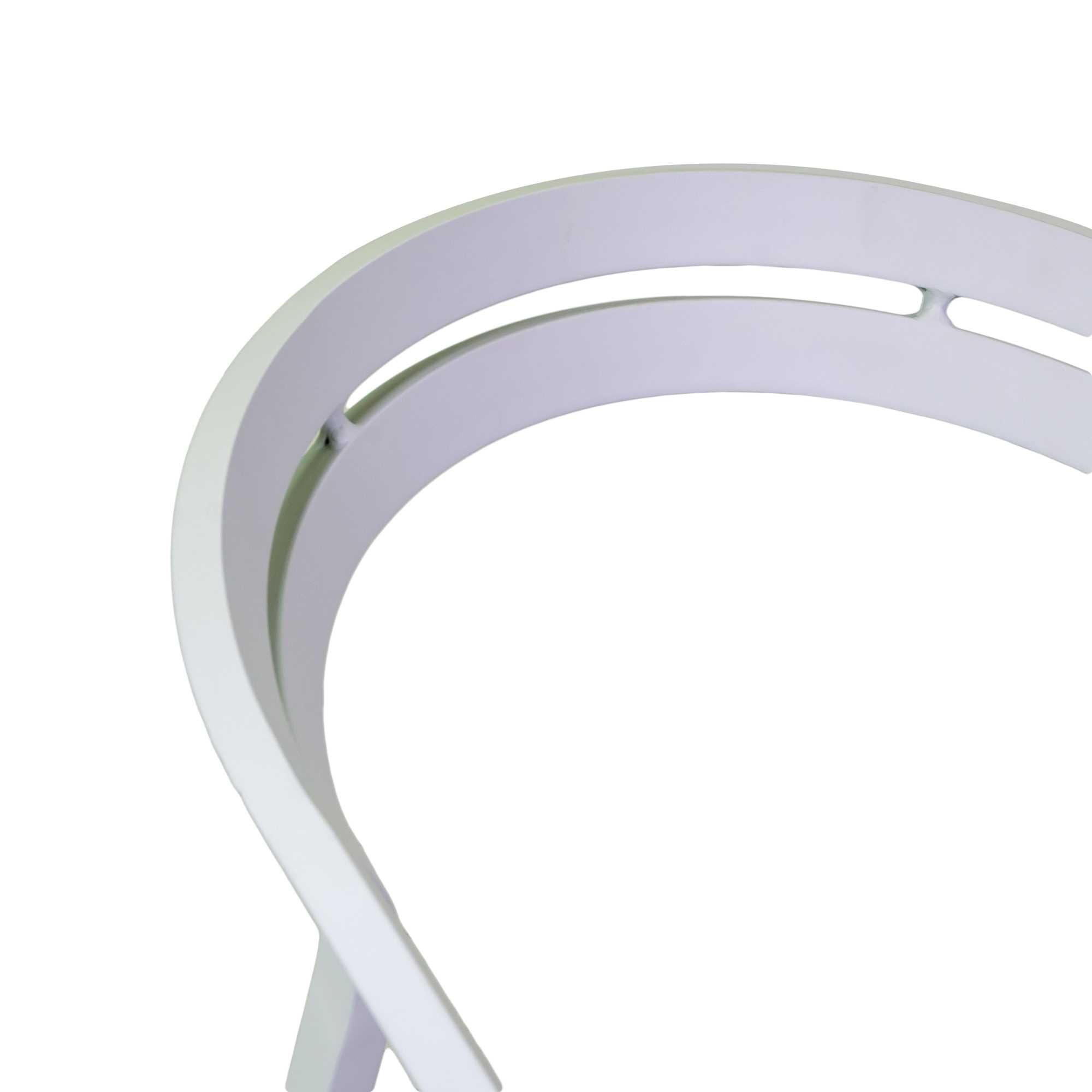Poltrona alluminio Aledo bianco c/cordagrigio chiaro cm57x58,5h85