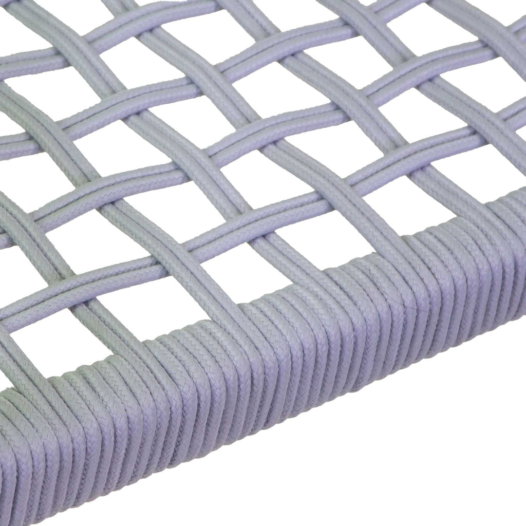 Poltrona alluminio Aledo bianco c/cordagrigio chiaro cm57x58,5h85