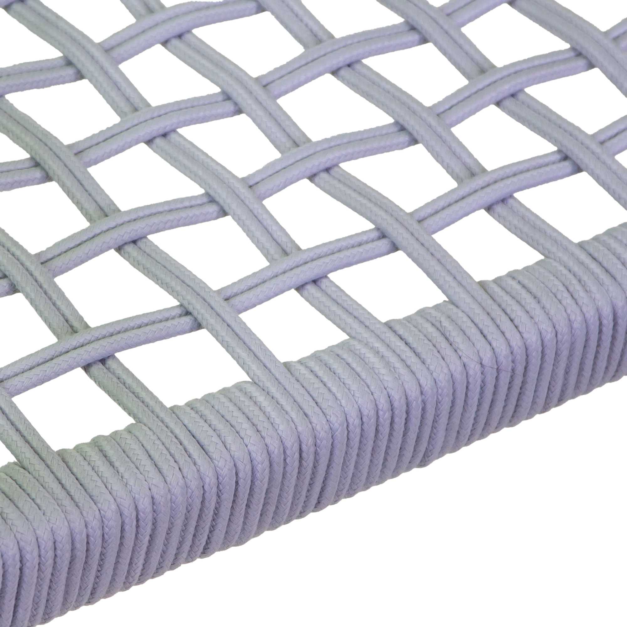 Poltrona alluminio Aledo bianco c/cordagrigio chiaro cm57x58,5h85