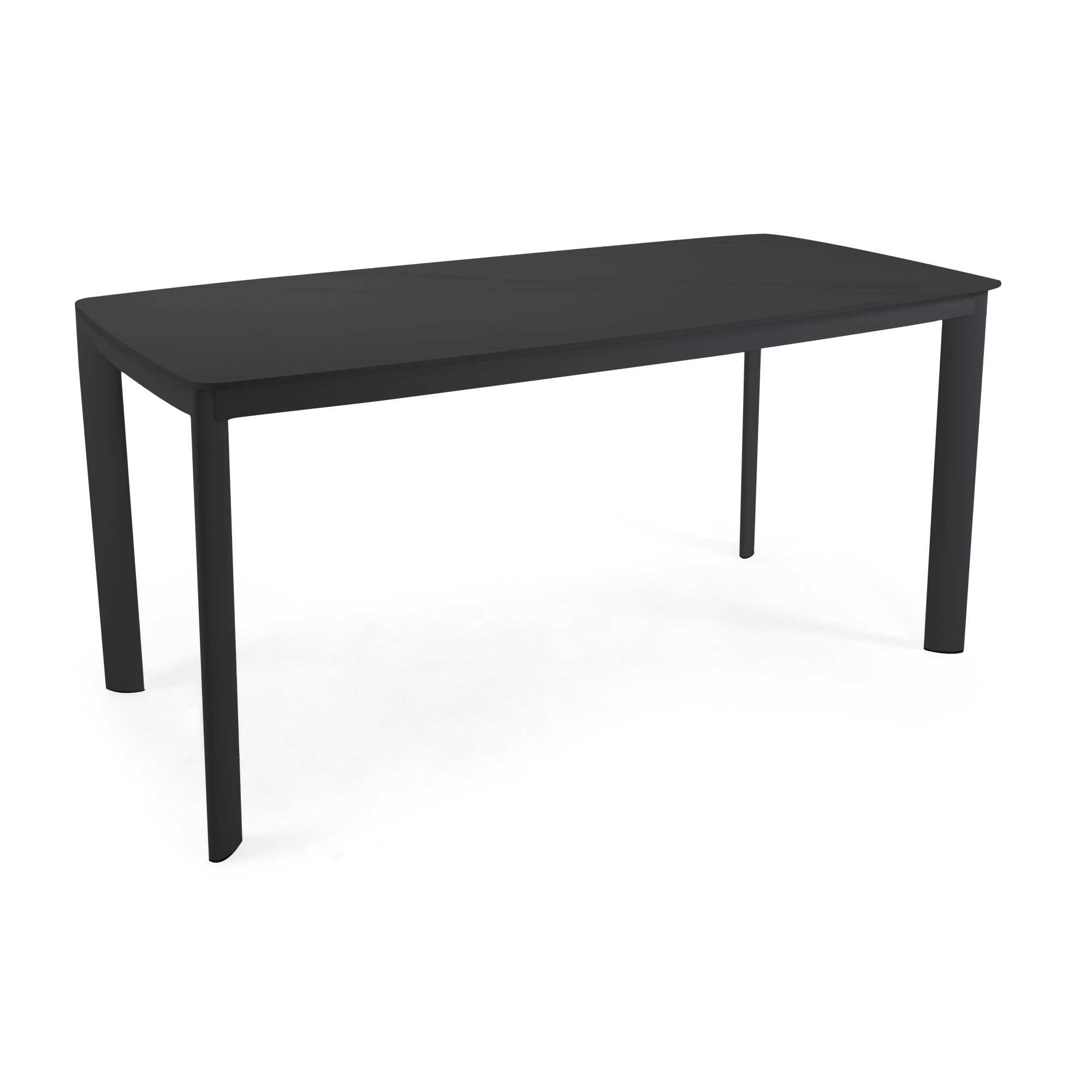 Tavolo alluminio Bakersfield top pietrasinterizzata antracite cm160x80h75