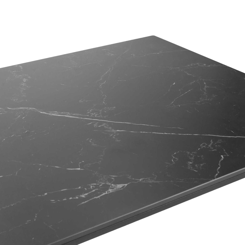Tavolo alluminio Bakersfield top pietrasinterizzata antracite cm160x80h75