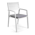 Poltrona alluminio Salomon bianco c/cuscino cm55x60h89