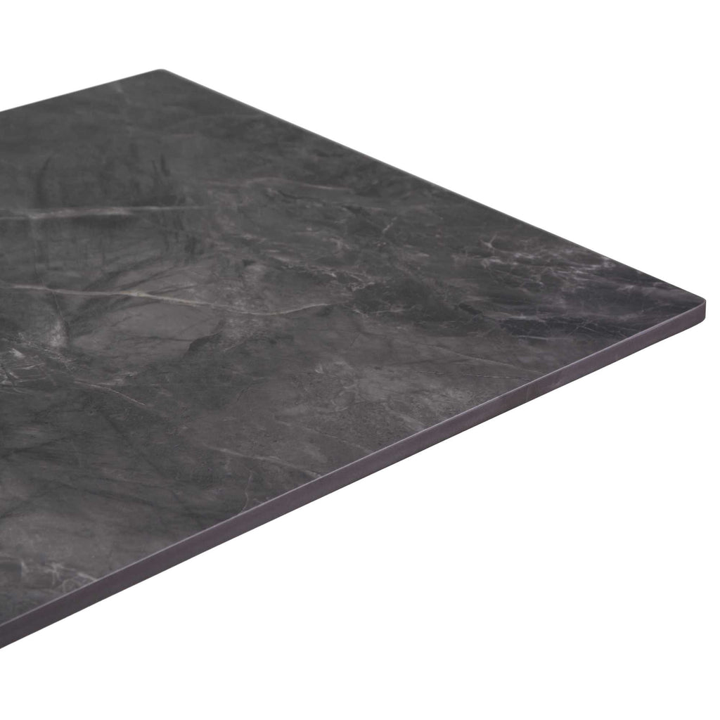 Consolle metallo con top in pietra grigia sinterizzata cm 120x45x76