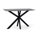 Consolle metallo con top in pietra grigia sinterizzata cm 120x45x76