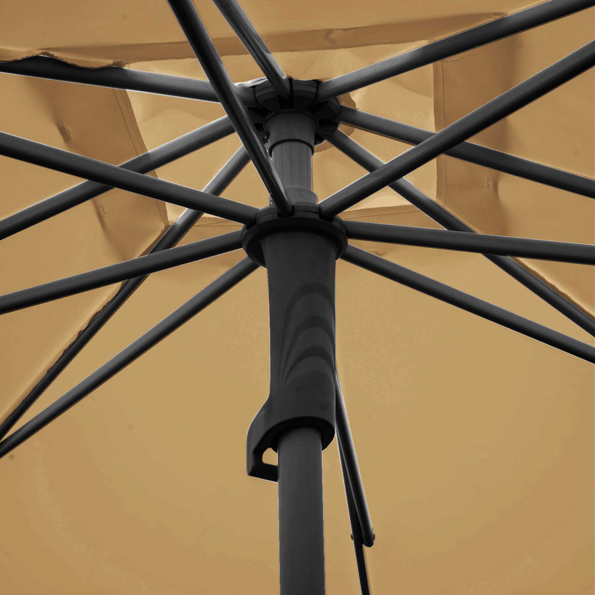 Ombrellone alluminio Arkansas sabbia palo centrale 2,1x2,1h2,4m (no base)