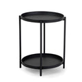 Tavolino metallo Hiro antracite tondo 2piani cm ø40h50