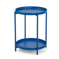 Tavolino metallo Hiro blu tondo 2 pianicm ø40h50