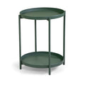 Tavolino metallo Hiro verde tondo 2 piani cmø40h50