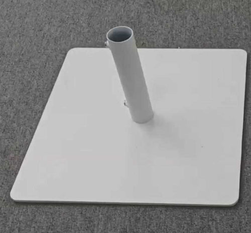 Base ombrellone Arny metallo bianco quadro cm45x45h24