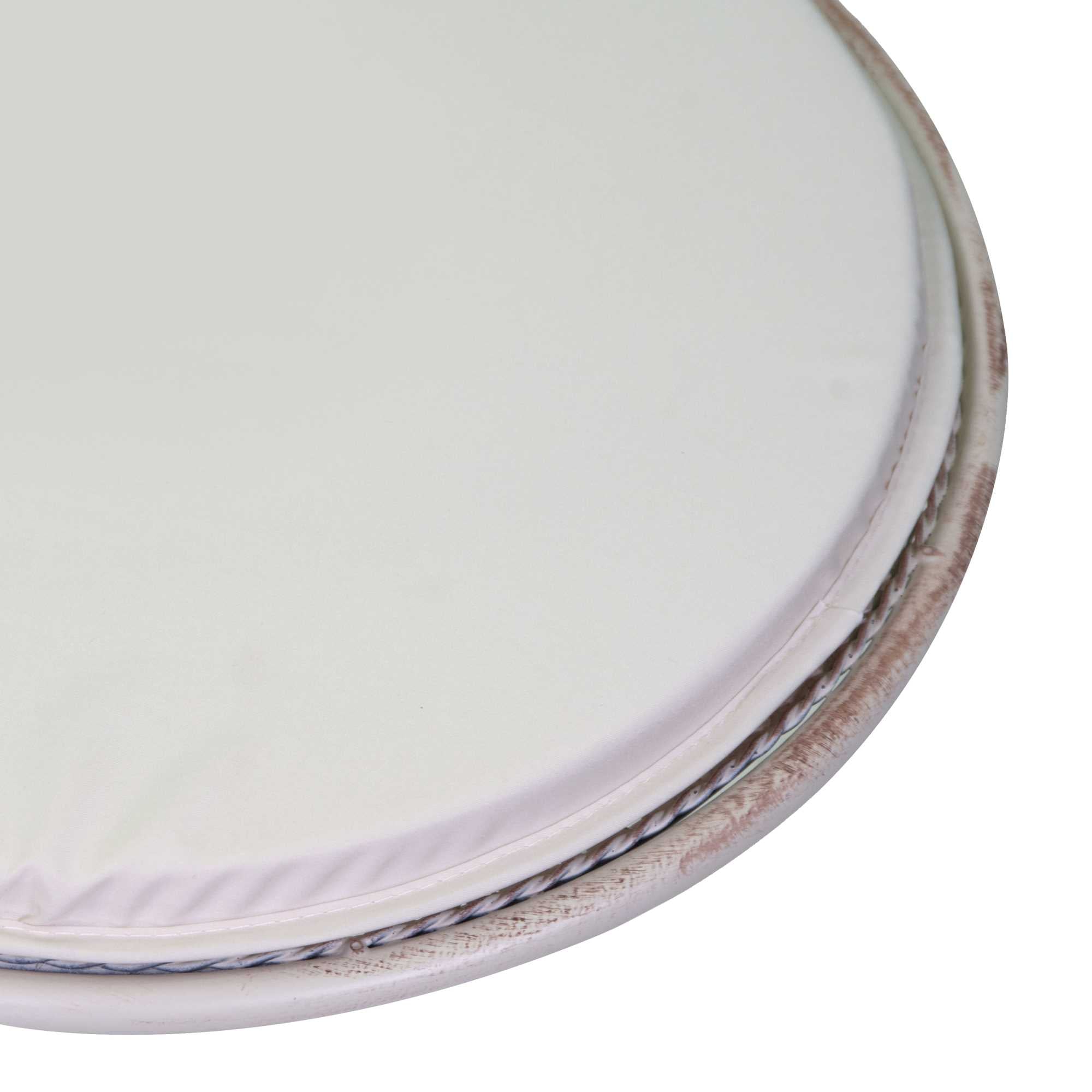 Sedia metallo ragusa avorio con cuscino cm40x48h94