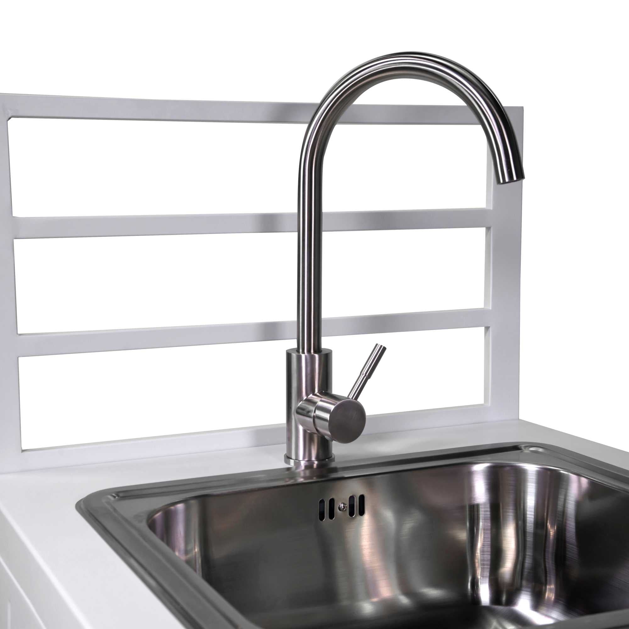 Mobile cucina alluminio angolare Westonbianco cm151,5x211,5h90/125