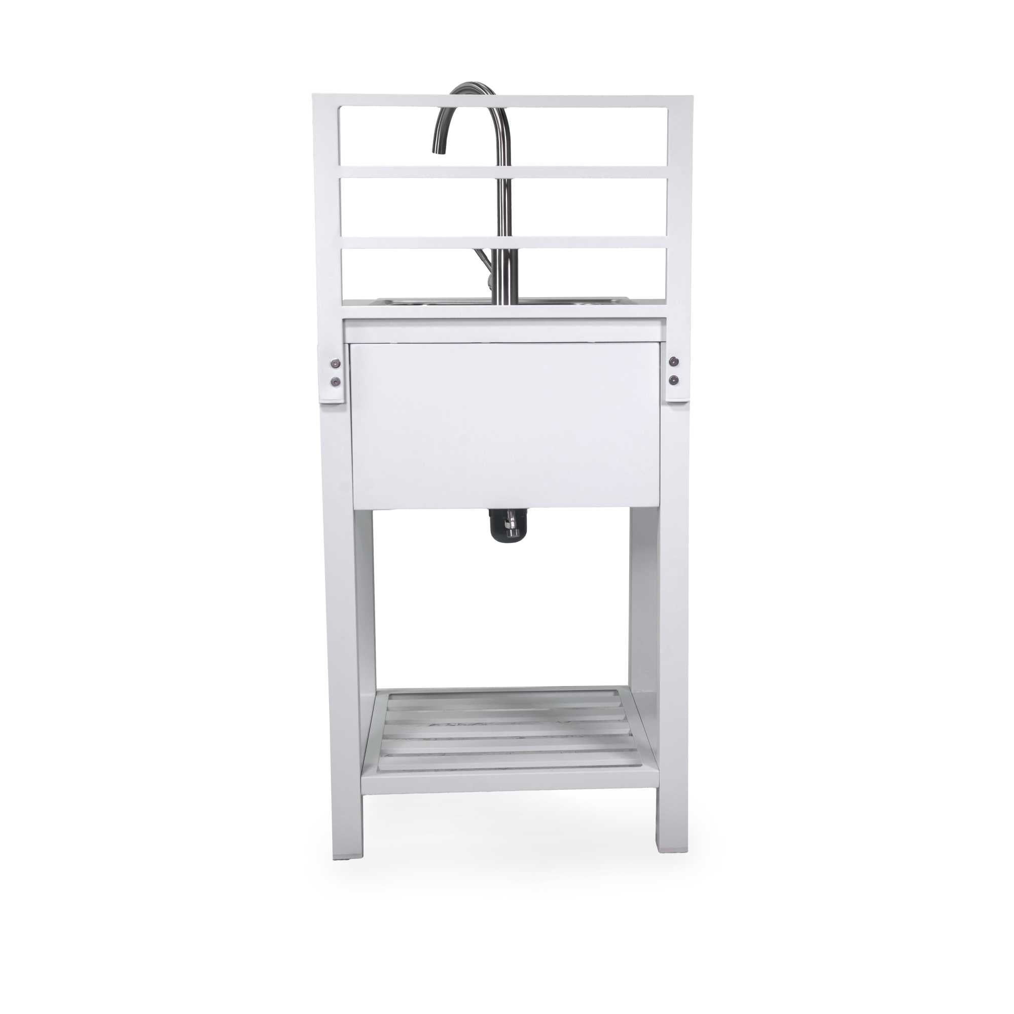 Mobile cucina alluminio angolare Westonbianco cm151,5x211,5h90/125
