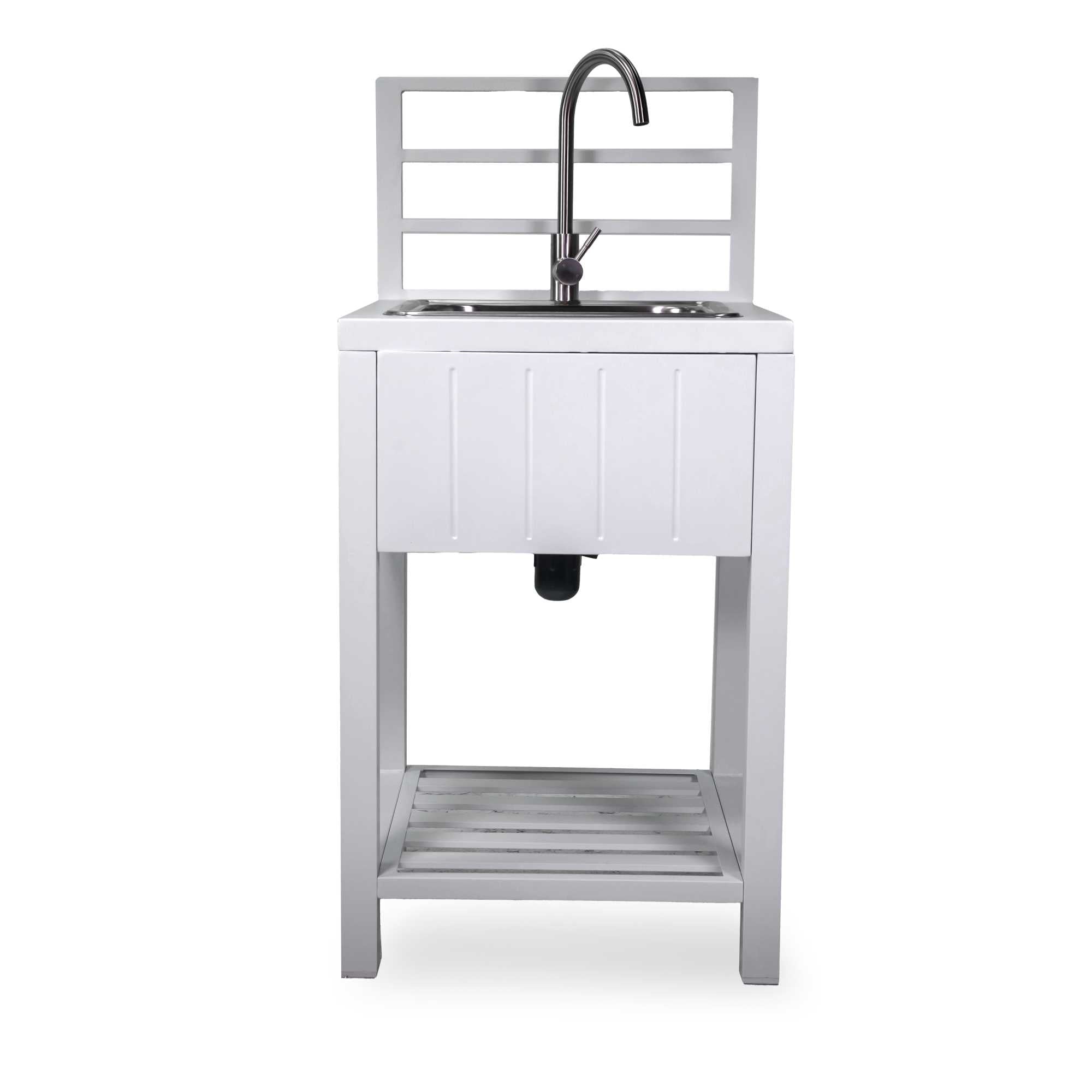 Mobile cucina alluminio angolare Westonbianco cm151,5x211,5h90/125