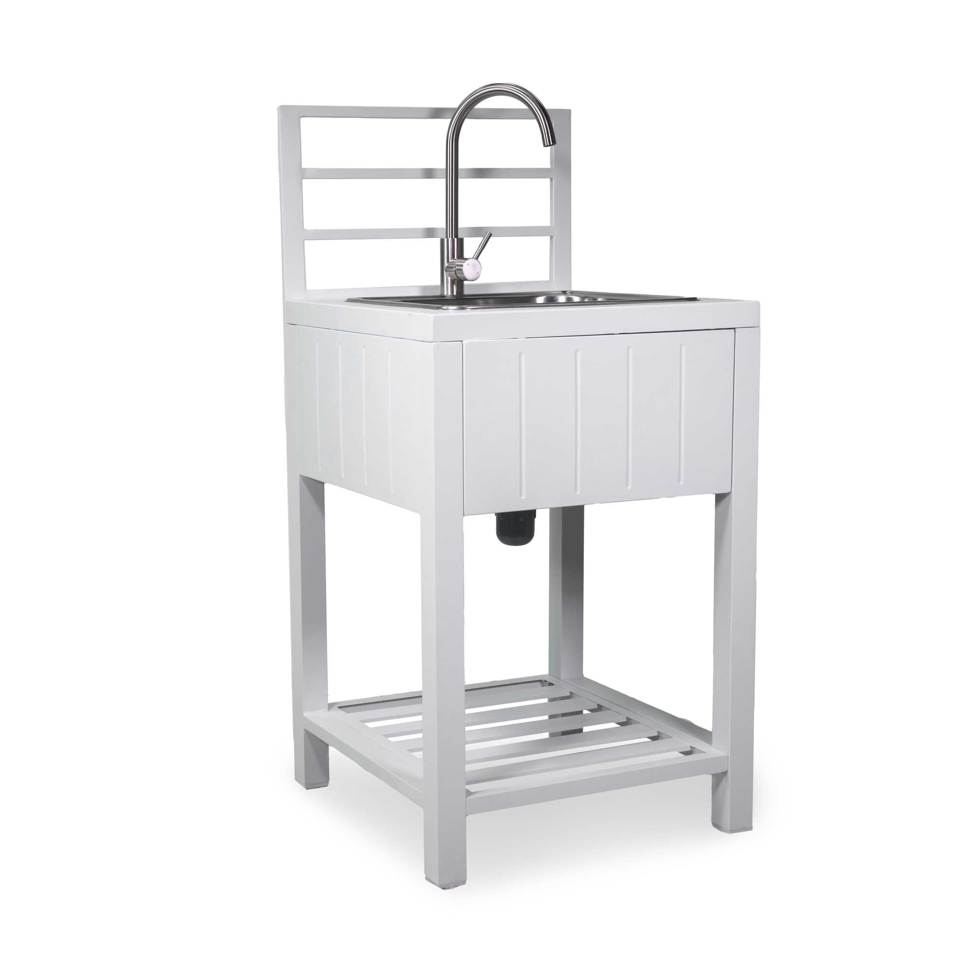 Mobile cucina alluminio angolare Westonbianco cm151,5x211,5h90/125