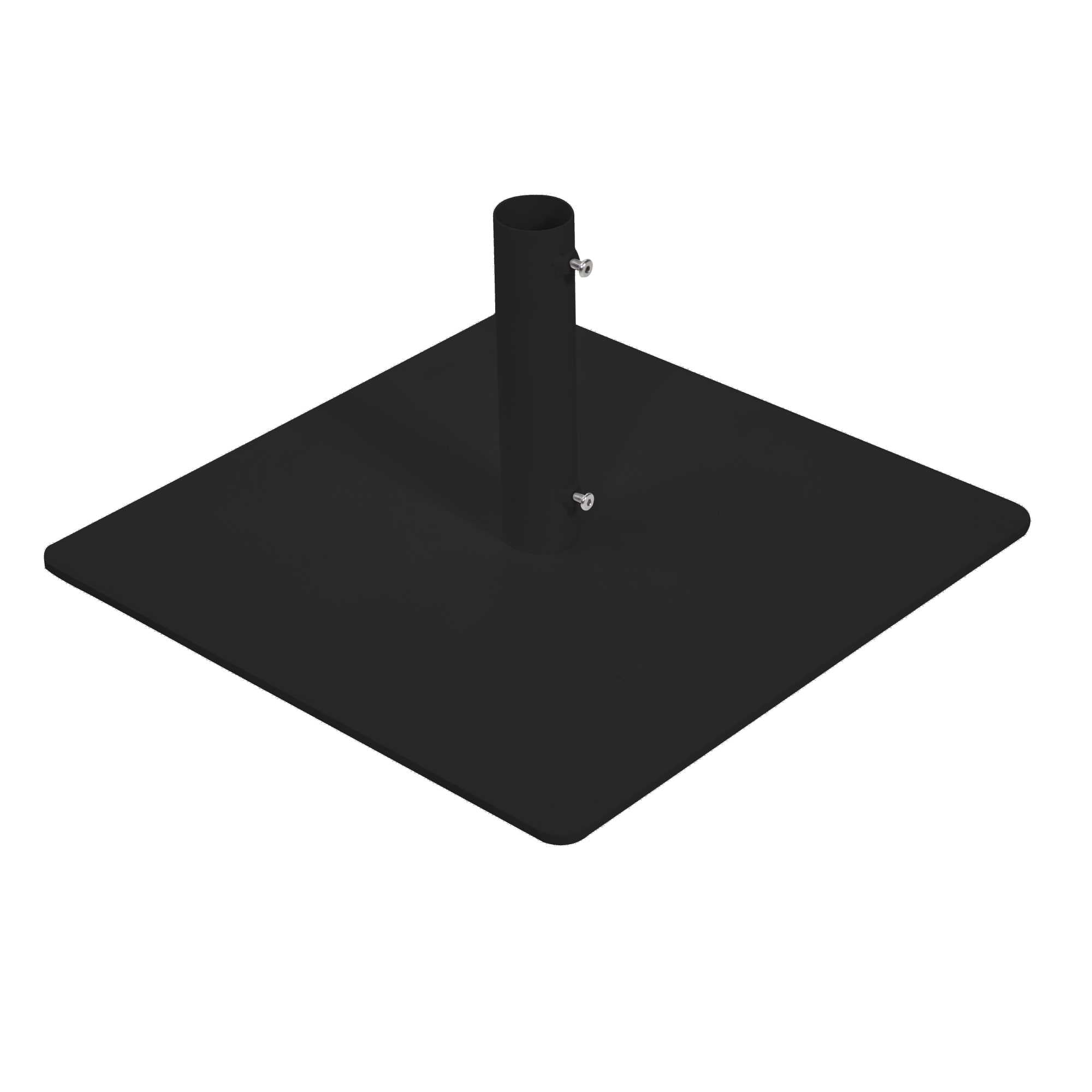Base ombrellone Arny metallo nero quadro cm45x45h24