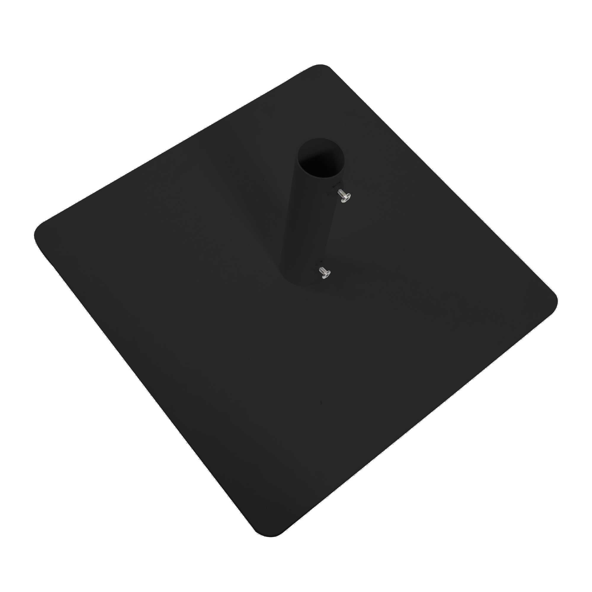 Base ombrellone Arny metallo nero quadro cm45x45h24