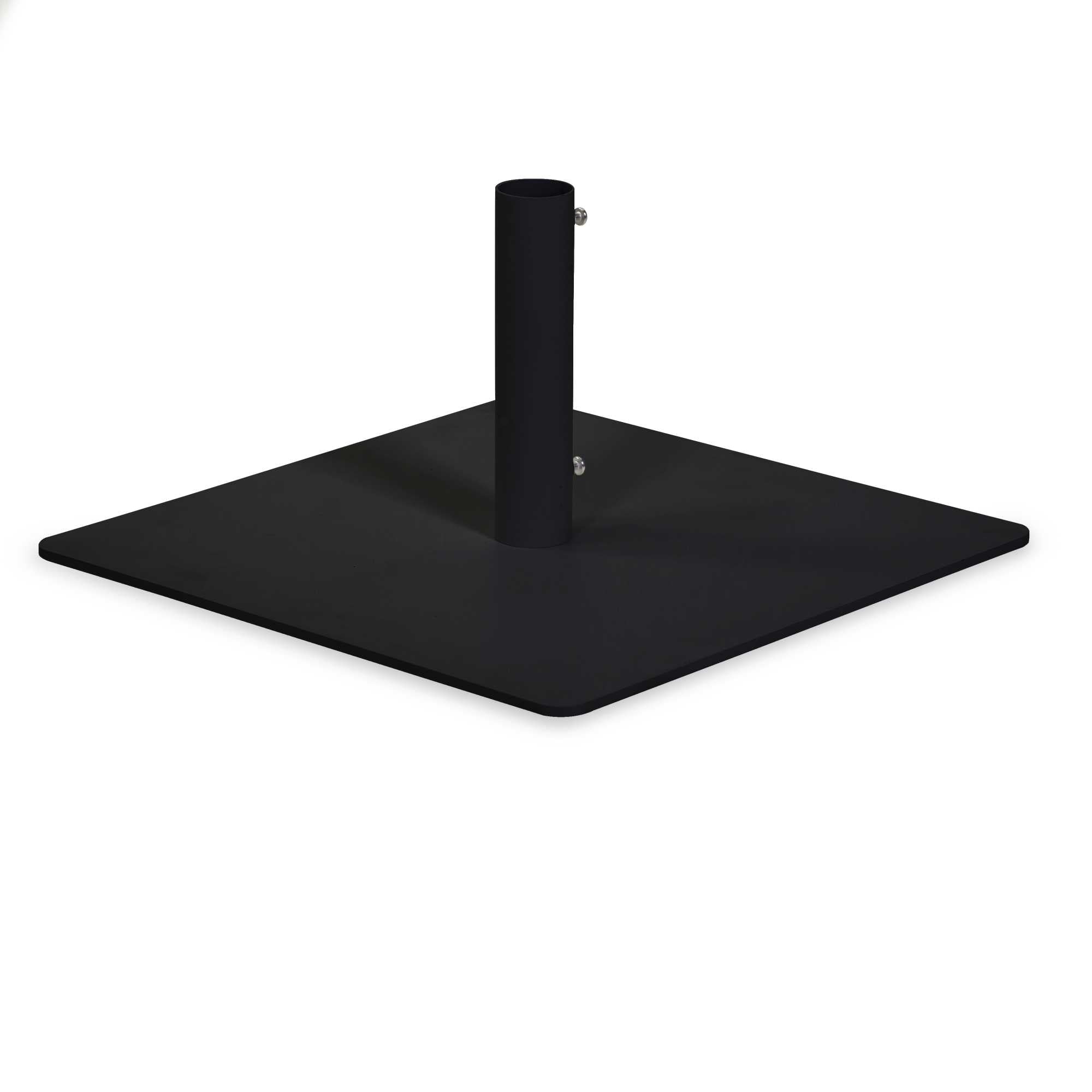 Base ombrellone Arny metallo nero quadro cm45x45h24