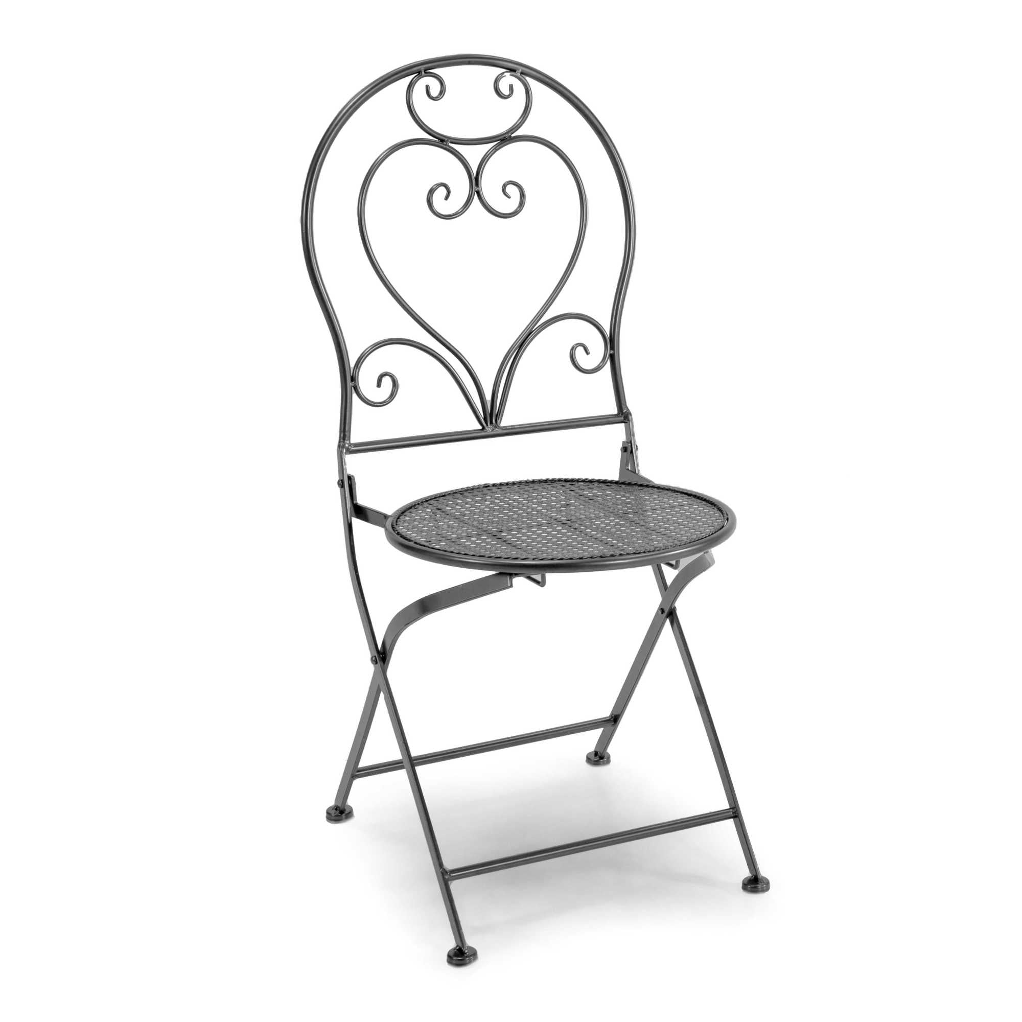 Sedia metallo Leila antracite cm50x41h45/94