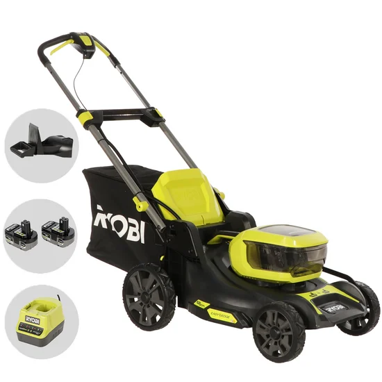 Rasaerba a batteria Ryobi RY18LMX46A + 2 batterie 18V 5Ah